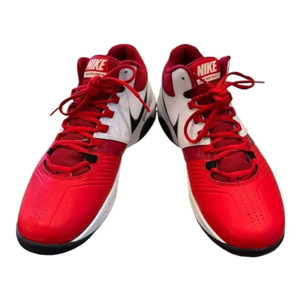 Nike Men's Air Visi Pro 5 'University Red White' 653656-600 Sneakers 9